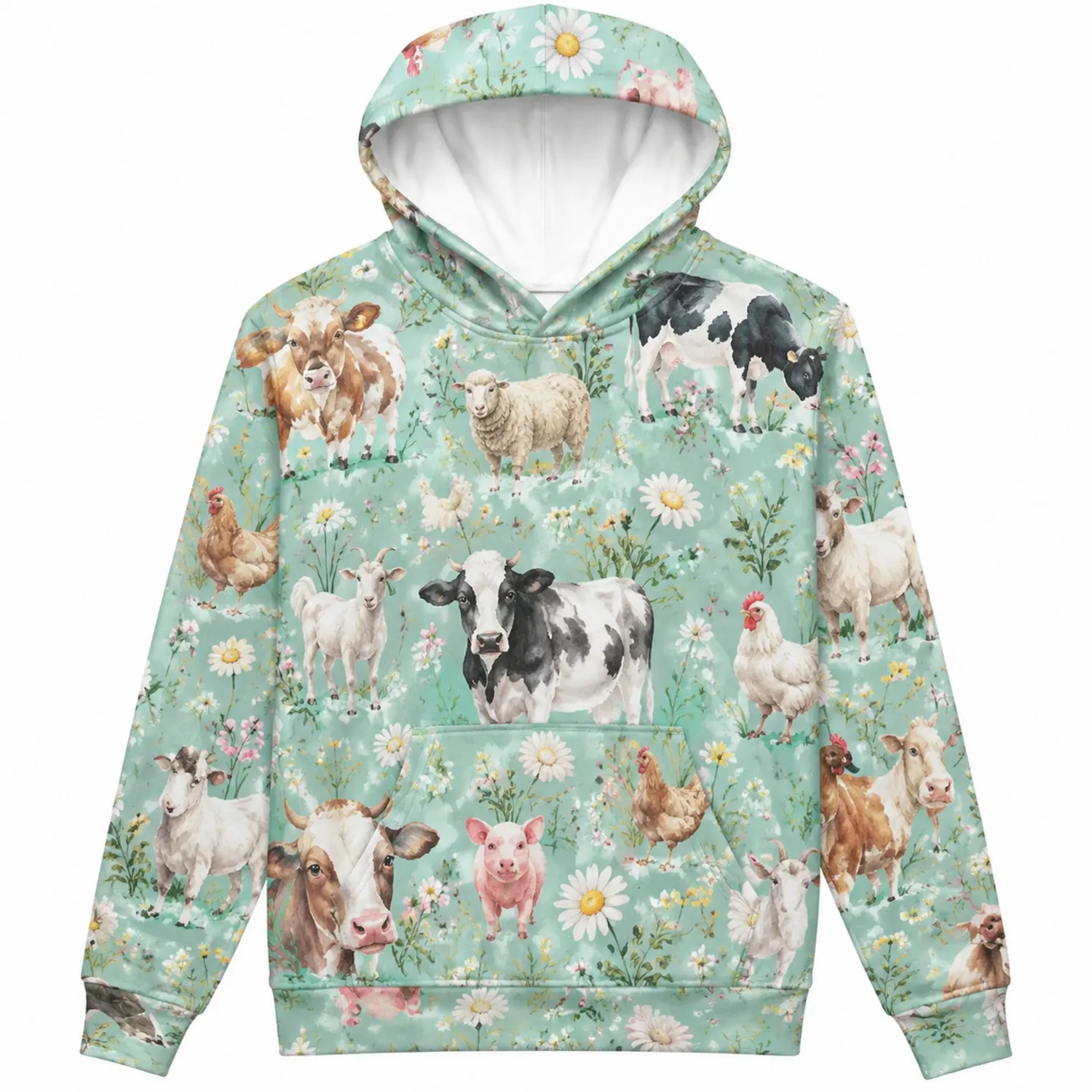 Bluza z kapturem dla dzieci ze wzorem zwierzęcym