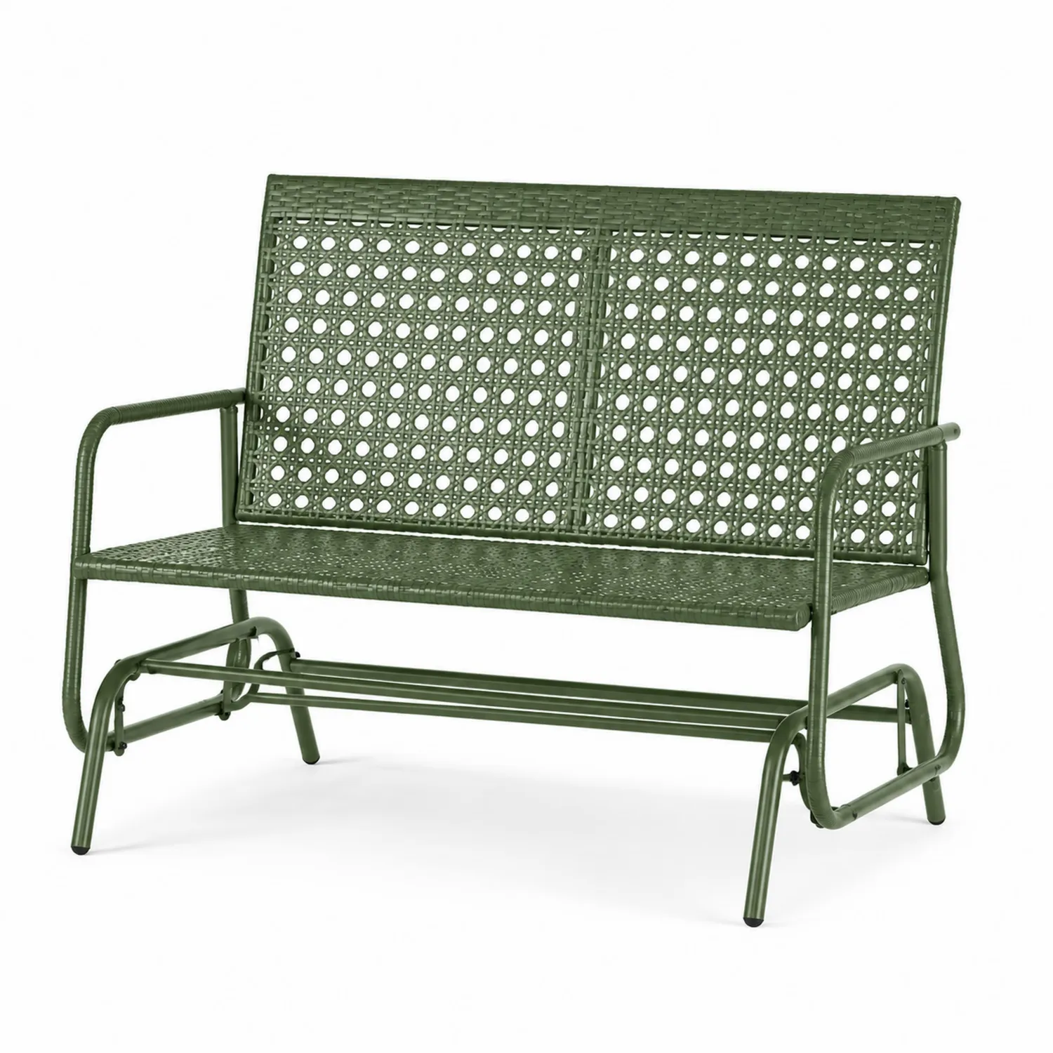 Banc en métal vert 120 cm