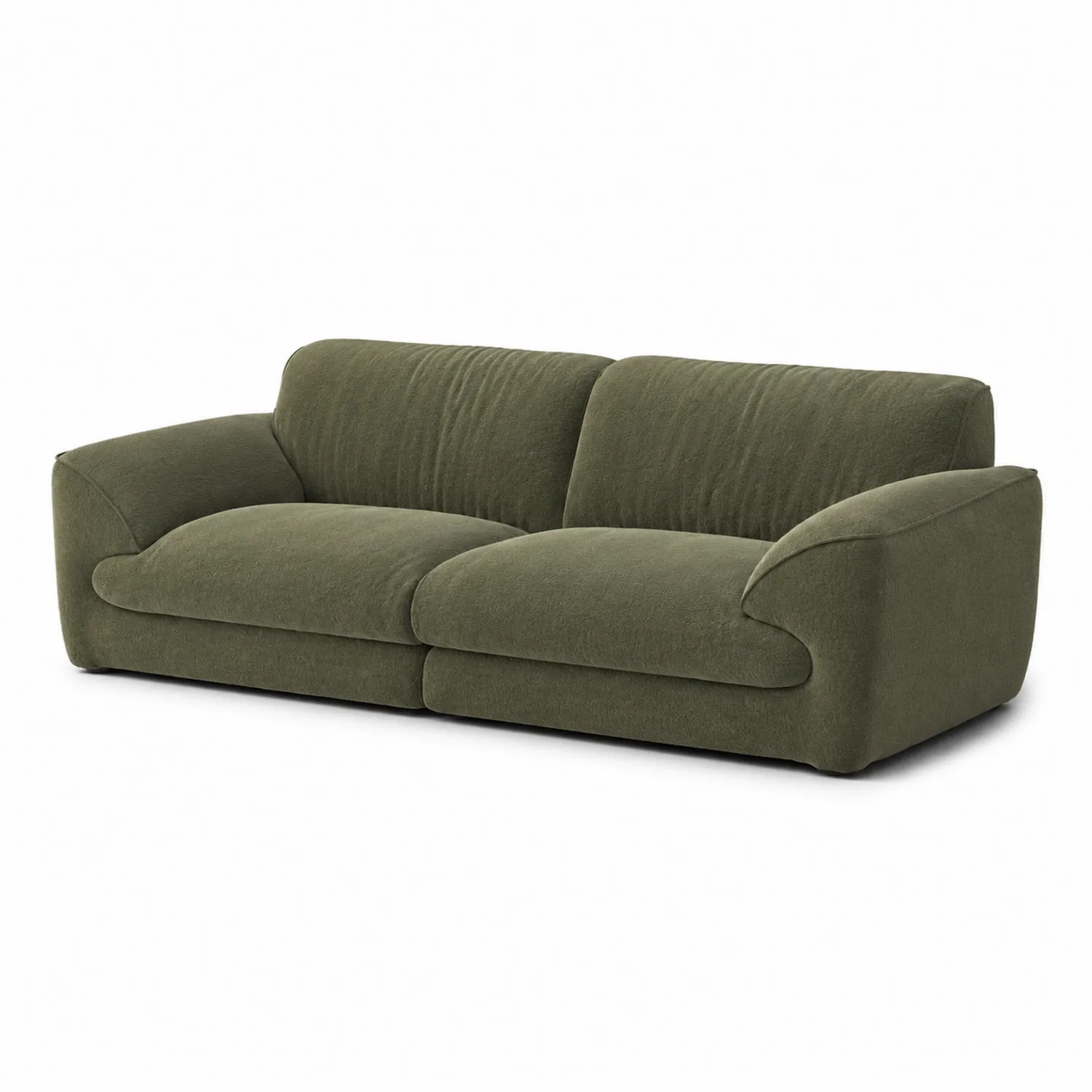 Canapé 3 places en tissu polyester Vert