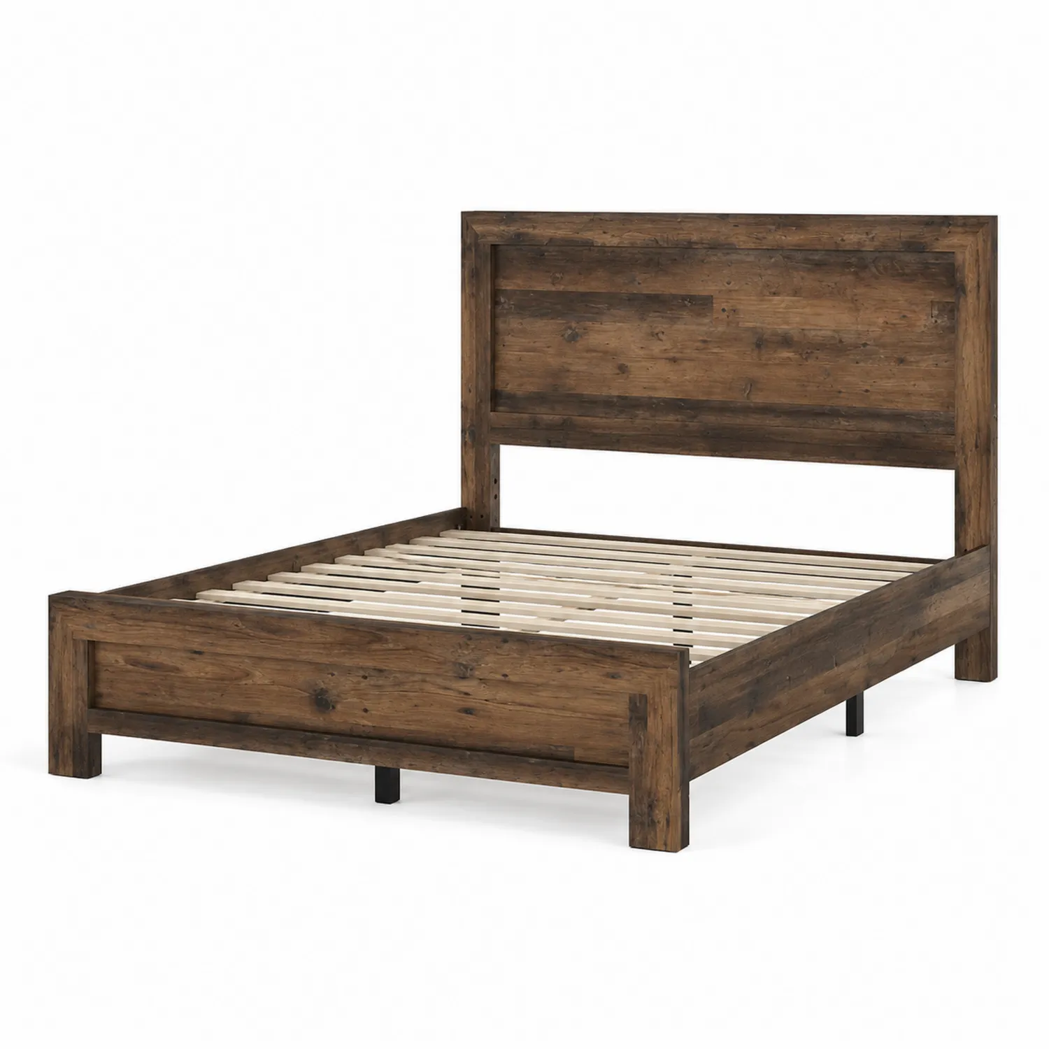 Lit en bois massif 200x160 cm Marron foncé