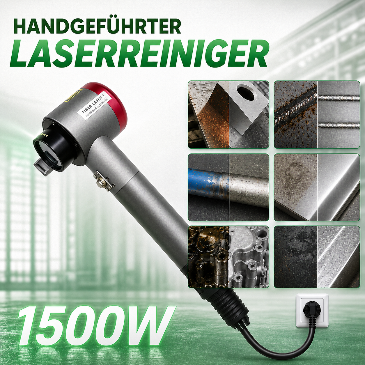 3000W Handheld-Impulsreiniger – 6-in-1 Metallreinigung