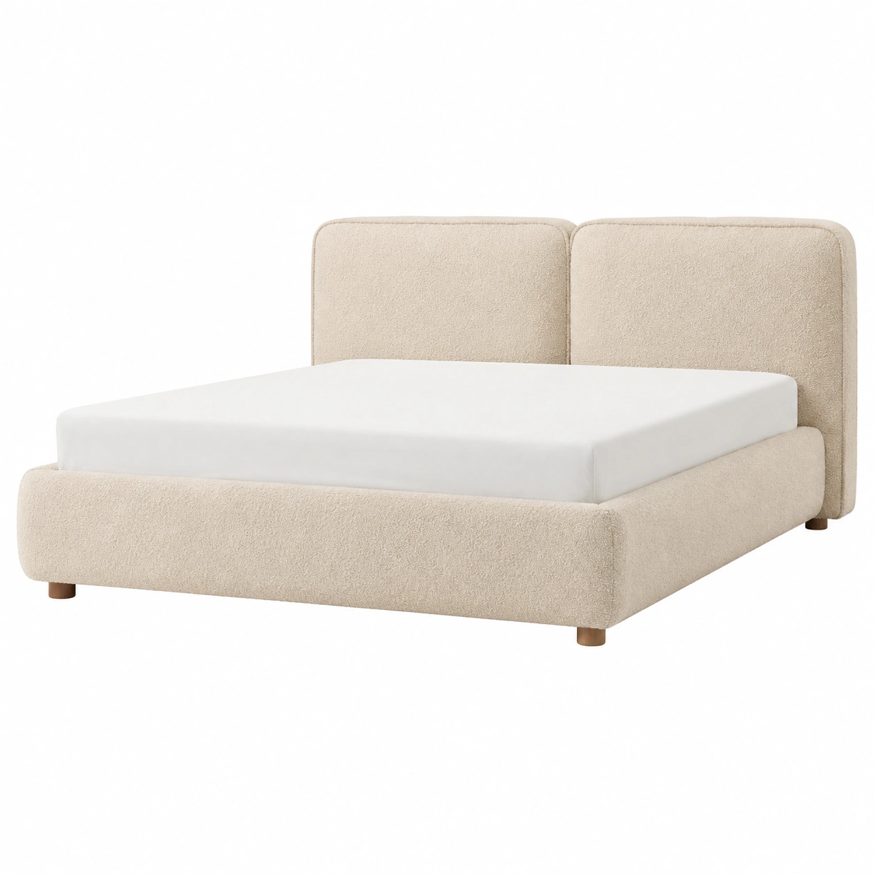 Cama tapizada envolvente y acogedora-Hometrailo
