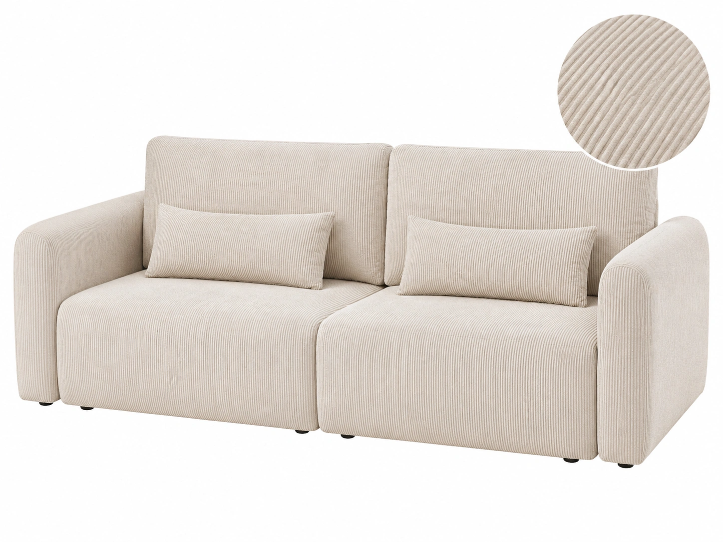 Sofa Modular de Pana Beige Suave-Hometrailo