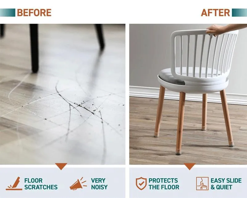 Square Chair rubber Leg Protectors for Hardwood Floor Fits All Shape Chair Mat for Wood and Tile Floors. Chair Leg Universal Cover Elastic Mold Rectangular Silicone