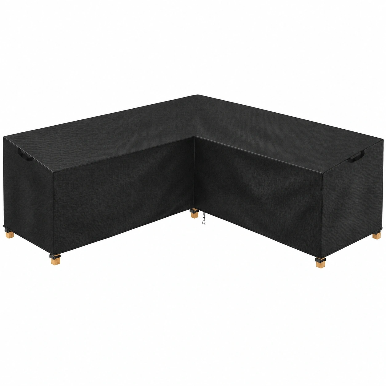Wasserdichte L-Form Abdeckung fur Garten-Loungemobel, Rattan Sofa Schutzplane 2x2x80x85cm-ElmCasa