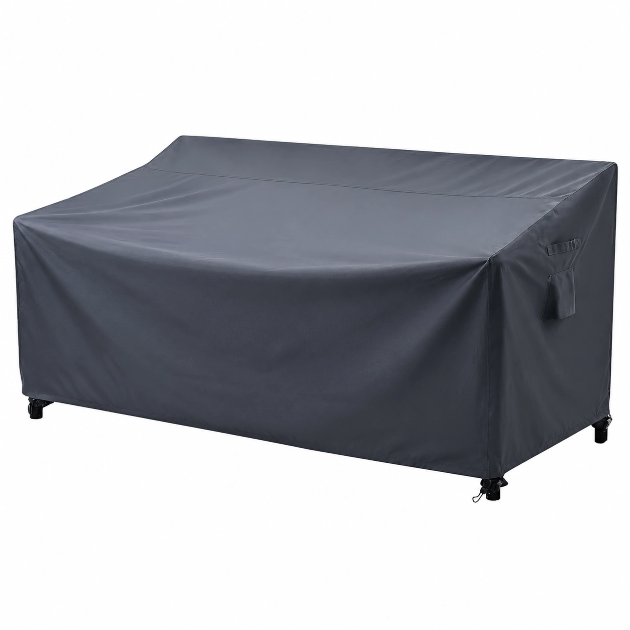 Wasserdichte Sofahulle fur Gartenmobel, 4-Sitzer, 234x107x66/107cm, Grau, Strapazierfahig und Staubschutz