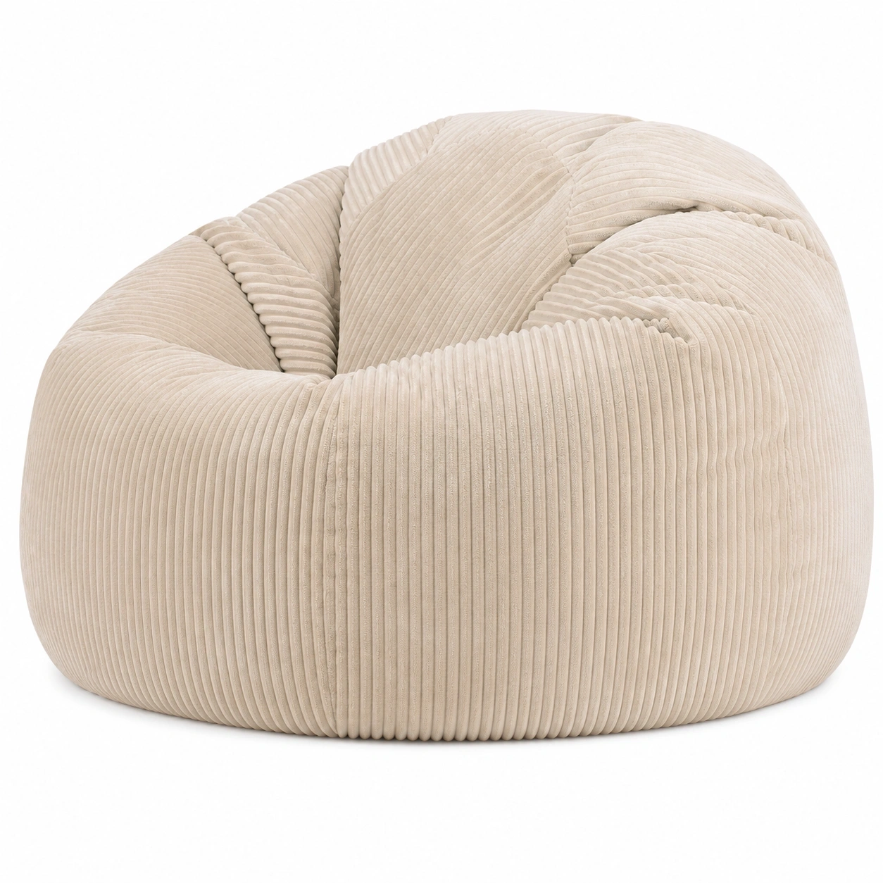 Kiton Sitzsk aus Cord fur Erwhsene, Beige, Bequr Lounge-Sessel fur Wohnzimmer und Schlafzimmer-PrestigeFurnish