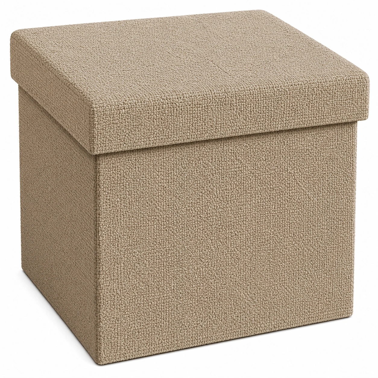 Polsterba 41x31 cm – Moderne Sitz- und Aufbewahrulosung – Vielseitiger Hocker in Taupe-PrestigeFurnish