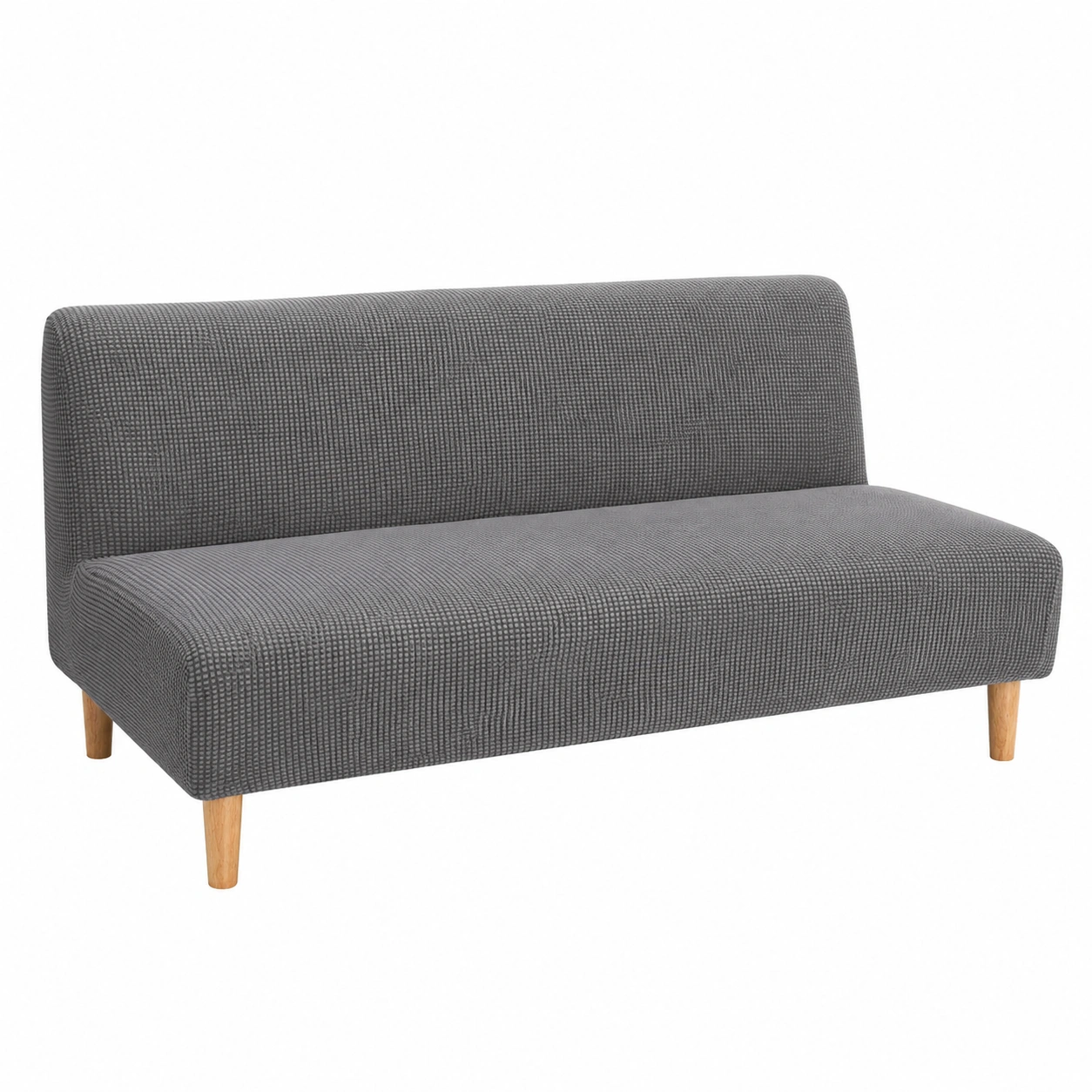 Elastische Sofahusse fur Armls Sofa, Weicher Sofauberzug, Mobelbezug in Hellgrau (190-230 cm)-PrestigeFurnish