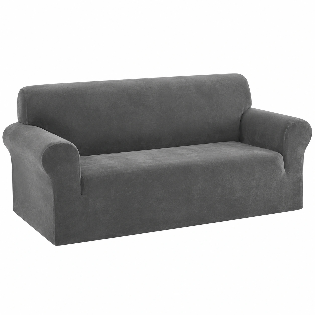 Rutschfeste XXL Sofahusse, Super Stretch Schutz fur Tiere, 4-Sitzer, Grau-PrestigeFurnish