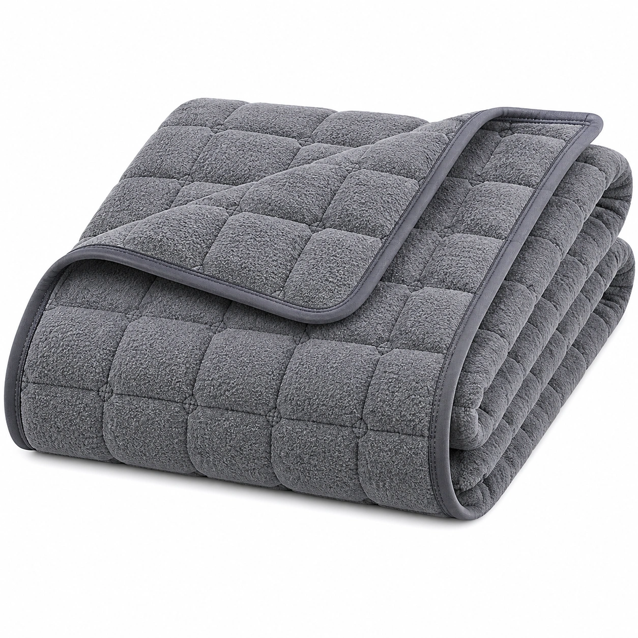 Rutschfester Flanell-Sofabezug fur L-Form Sofa, Verschiedene Grossen, Duelgrau-PrestigeFurnish
