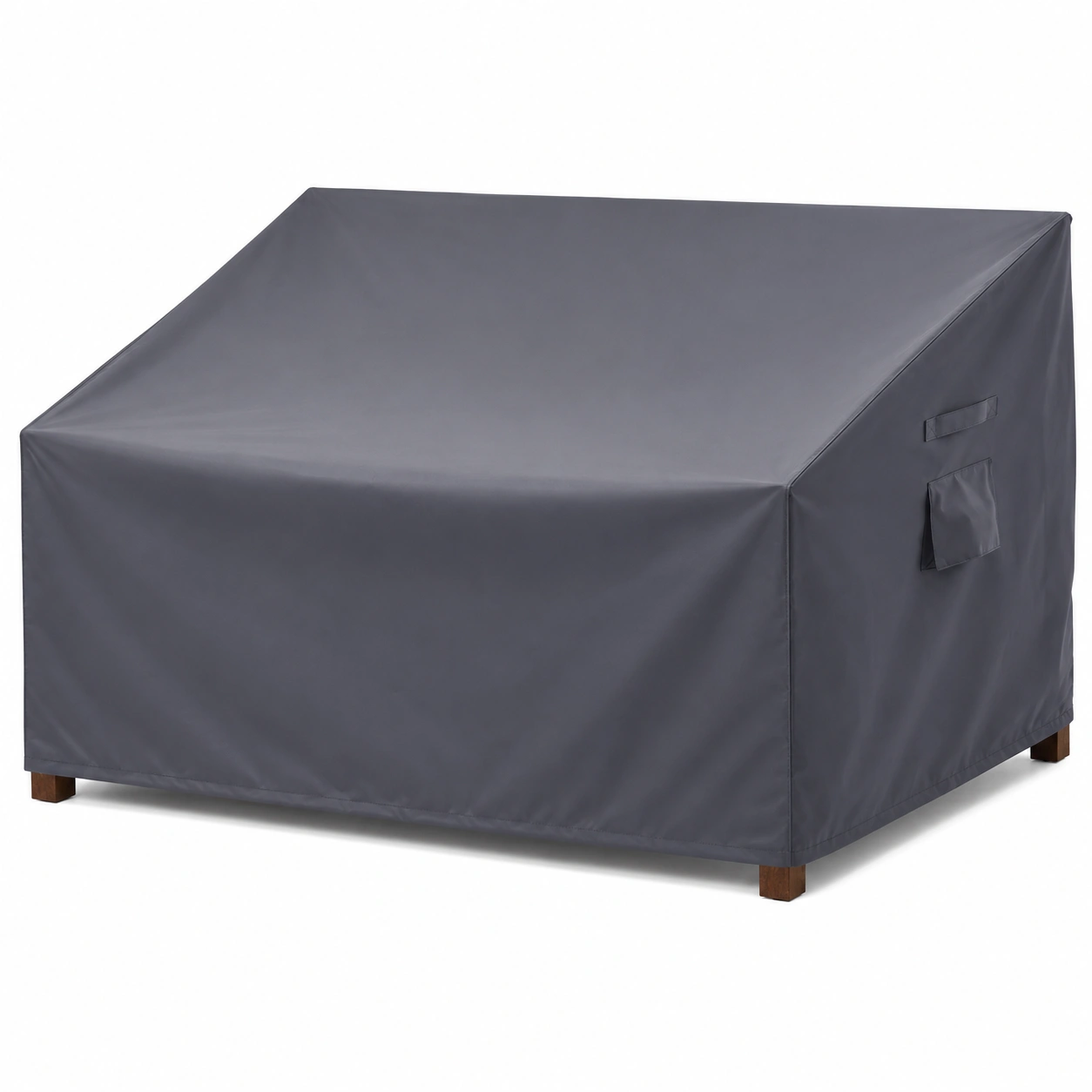 Wasserdichte Loveseat-Abdeckung 2-3 Sitzer fur den Aussenbereich, UV-bestandig, umweltfreundlich, Grau 178x84x61/81 cm-Mobelora