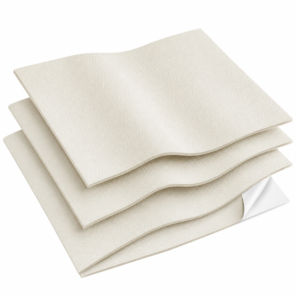 Selbstklebende Kunstleder Reparatur-Patches, 3er Set, 32x22cm, Verschleiss- und Kratzfest fur Couch, Autositz, Sofa, Mobel, Lederauffrischung (Beige)-Mobelora