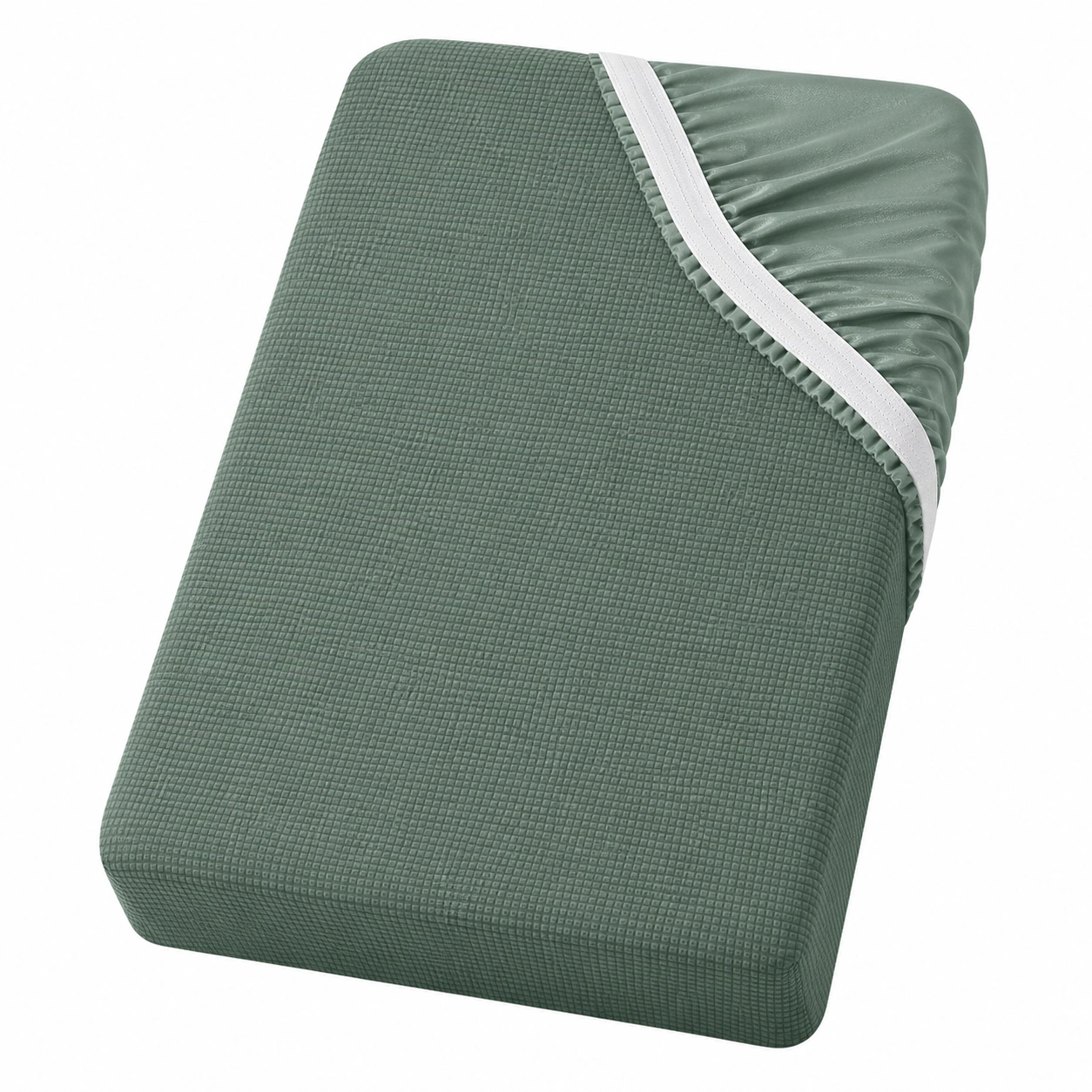 Wasserabweisender Stretch Sofakissenbezug mit Elastikband, fbezug fur Sitz- und Ruckeissen, Grun, 60-90 cm Breit, 35-45 cm Tief-Mobelora