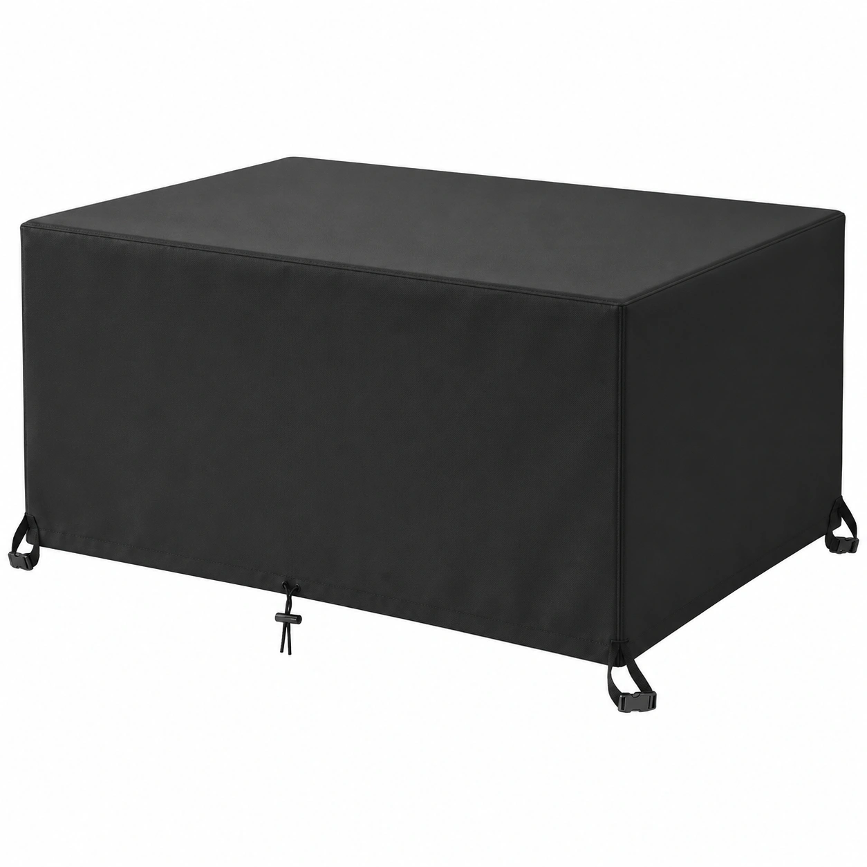Schwere Rechteckige Abdeckplane fur Gartenmobel, 220x200x75cm, Wasserdicht 600D Oxford Gewebe, Schwarz-Mobelora