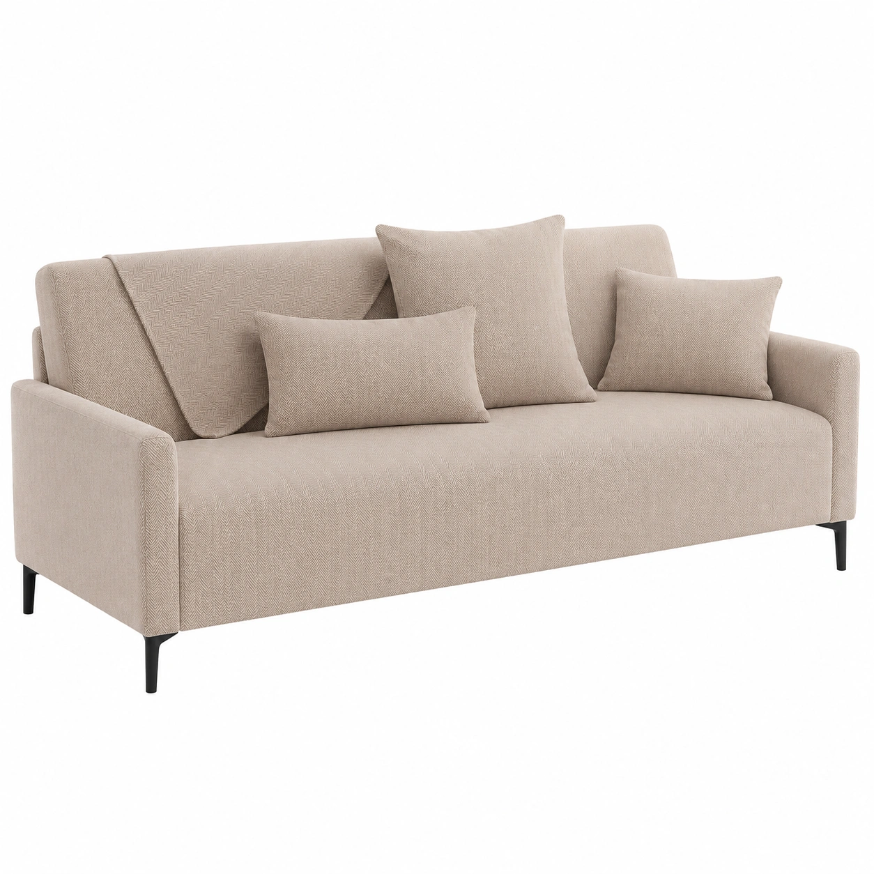 Rutschfester Sofabezug fur Ecksofa in Milchkaffee, 70x180 cm - Schutzt und Erfrischt Ihr Wohnzimmer-Mobelora