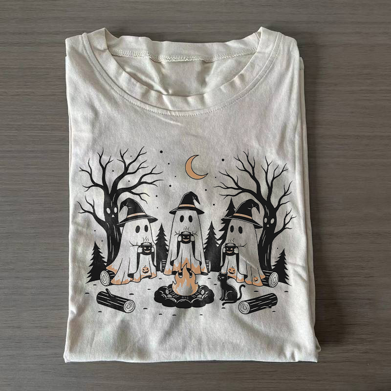 Funny Halloween Ghost Camp T-shirt