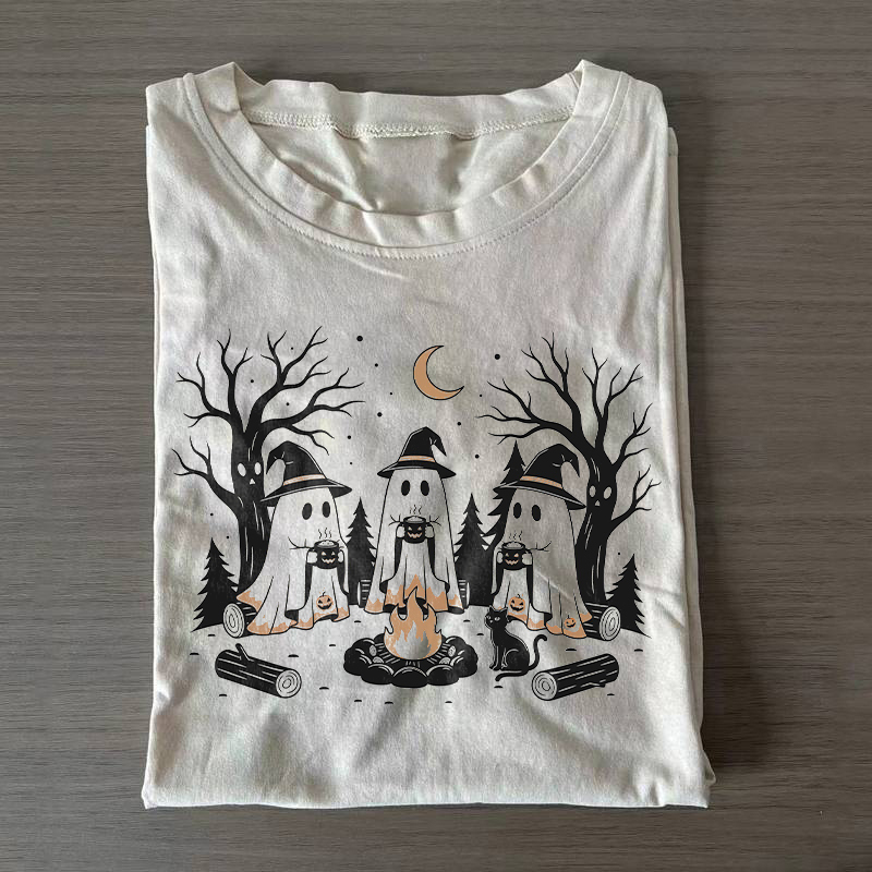 Funny Halloween Ghost Camp T-shirt