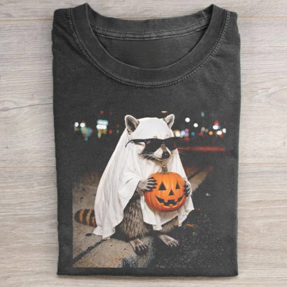 Funny Raccoon Ghost Halloween T-shirt