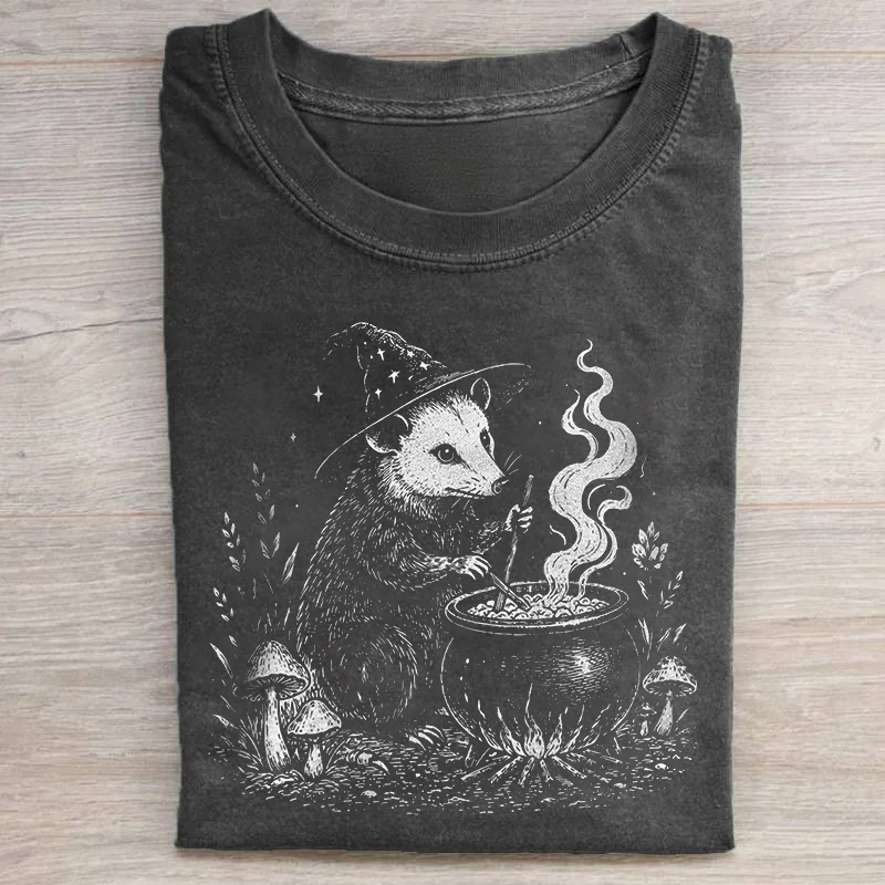 Vintage Witch Opossum T-shirt