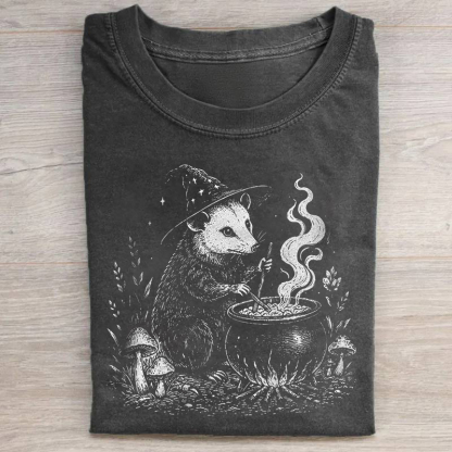 Vintage Witch Opossum T-shirt