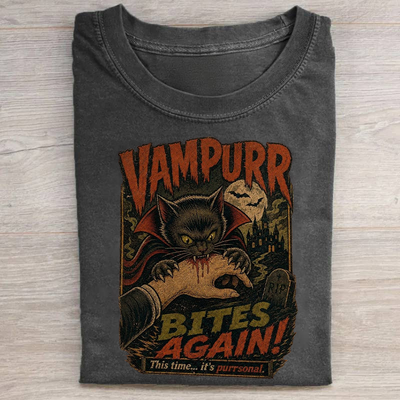 Vintage Cat Halloween T-shirt