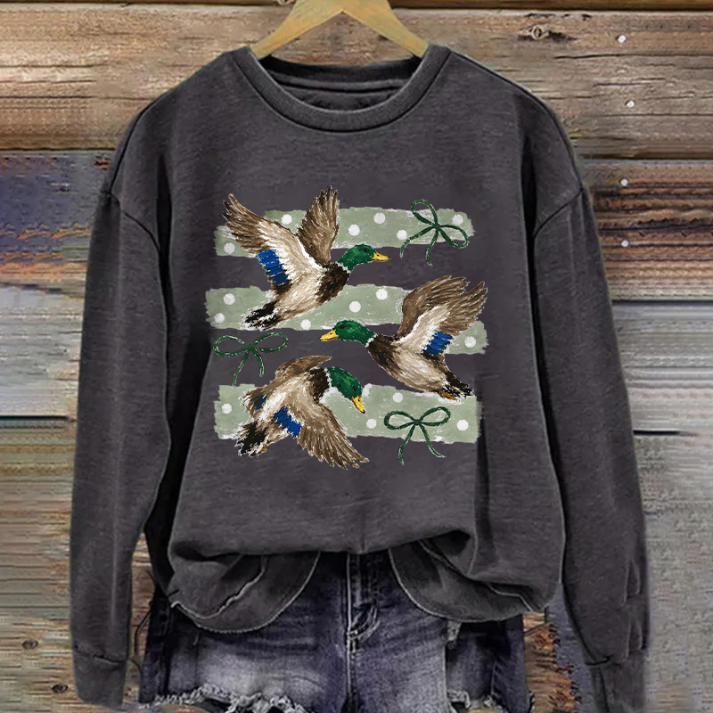 Retro Mallard Duck Hunting Sweatshirt