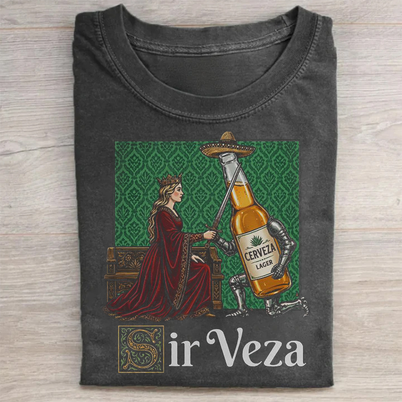 Sir Veza Funny Medieval Beer T-shirt