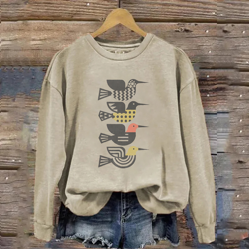 Geometric Birds Sweatshirt