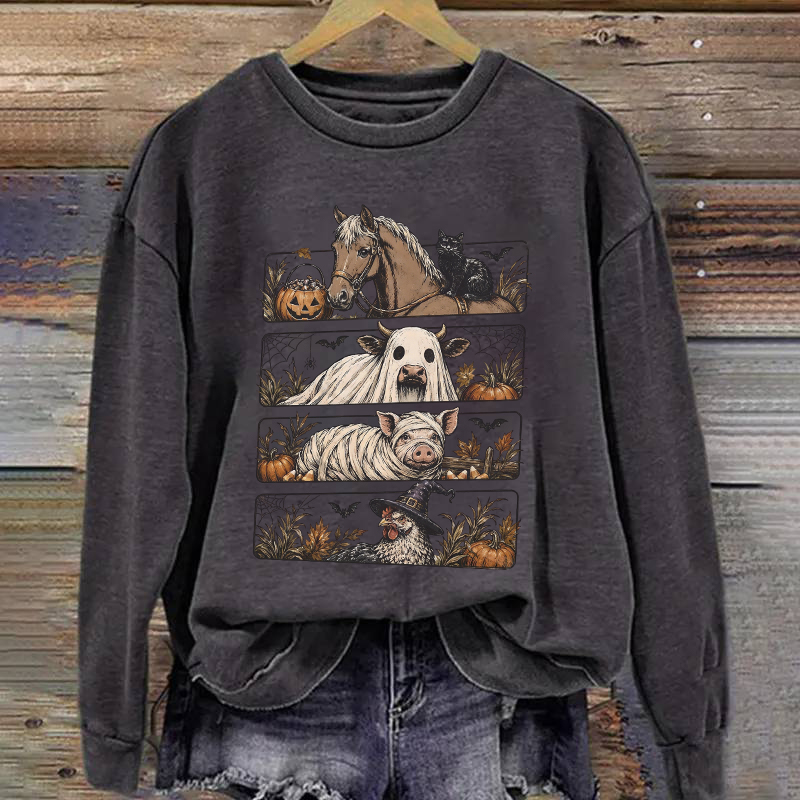 Halloween Farm Animals Sweatshirt