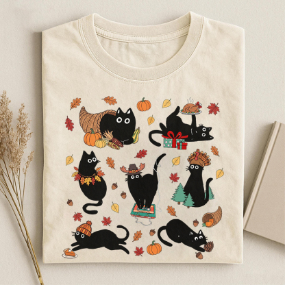 Thanksgiving Cat T-shirt