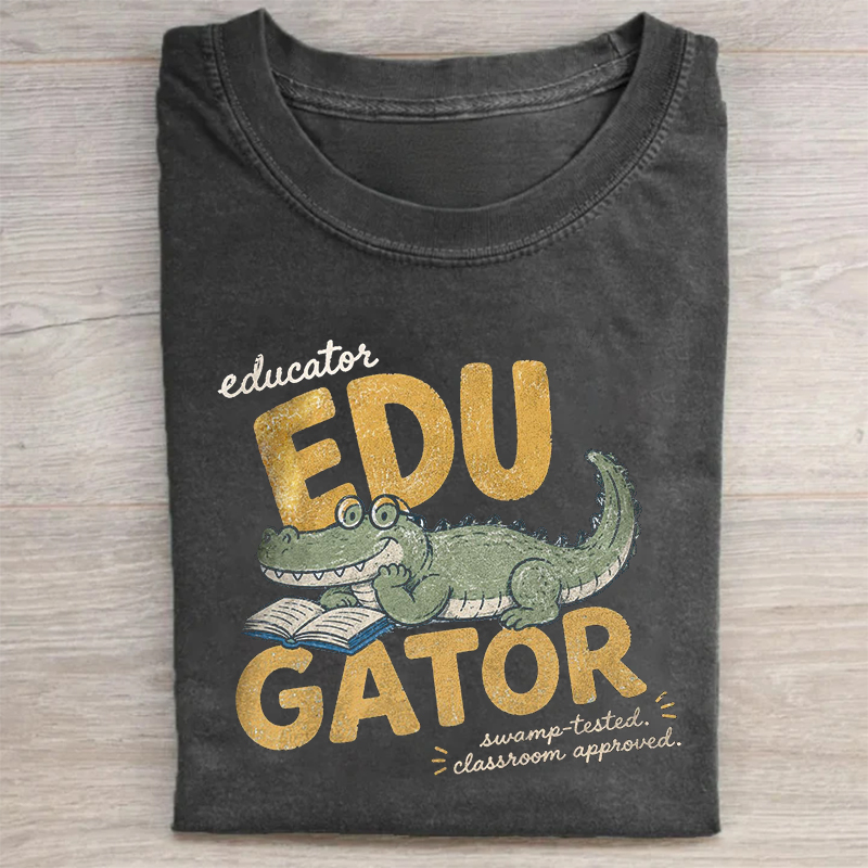 Funny Alligator Educators T-shirt