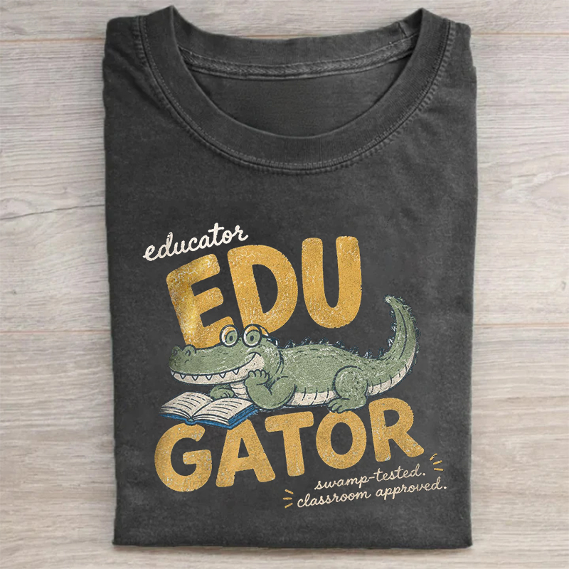 Funny Alligator Educators T-shirt