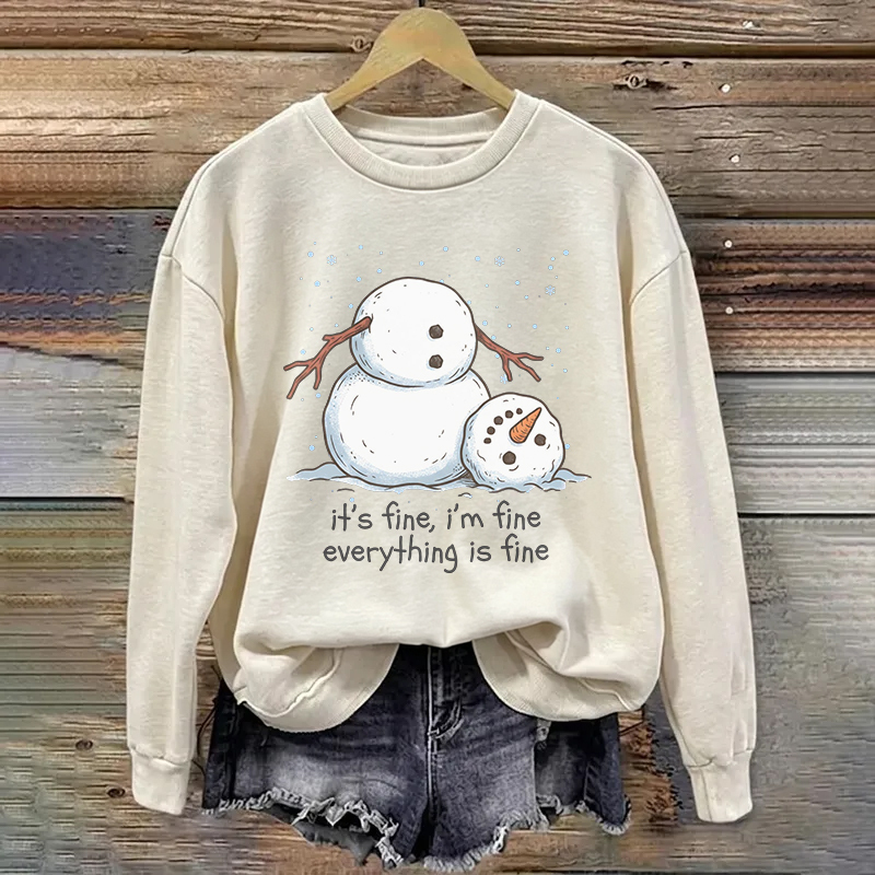 It's Fine I'm Fine Everything Is Fine Funny Christmas Sweatshirt