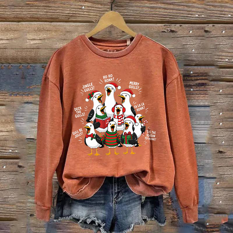 Funny Christmas Seagull Xmas Sweatshirt