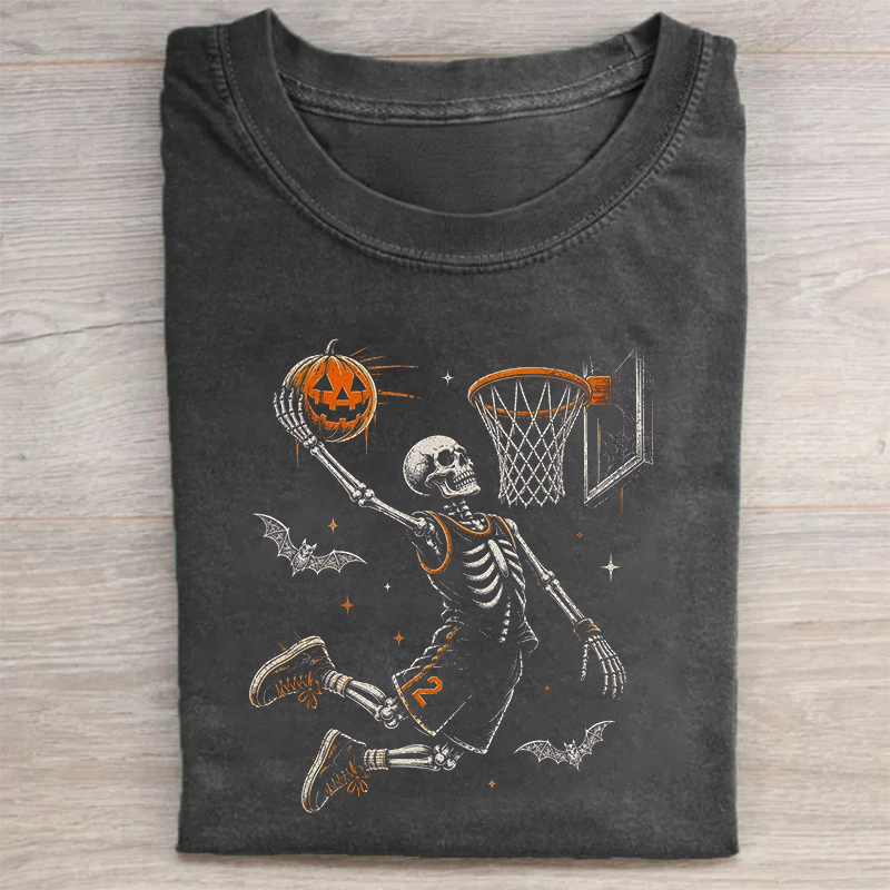 Skeleton Basketball Halloween T-shirt