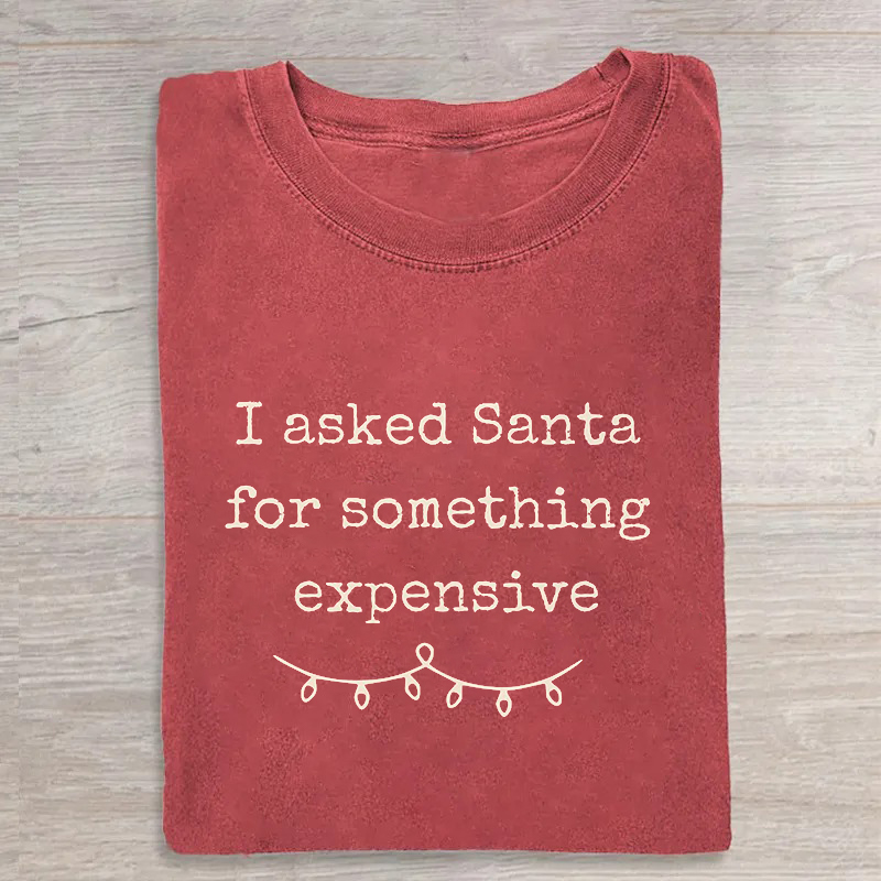 Santa Sent Me I Asked Santa For Something Expensive T-shirt