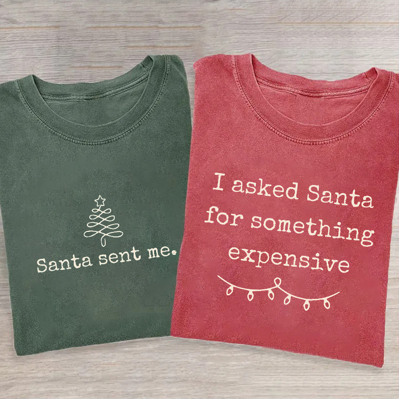 Santa Sent Me I Asked Santa For Something Expensive T-shirt