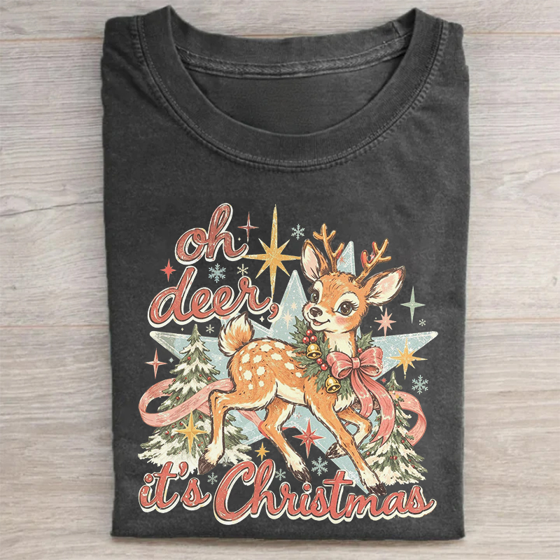 Vintage Christmas Deer T-shirt