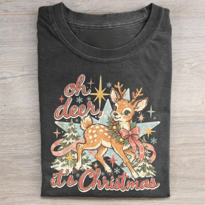 Vintage Christmas Deer T-shirt
