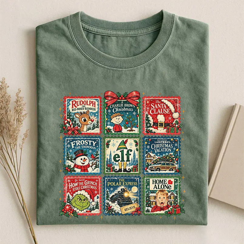 Retro Christmas Movies T-shirt