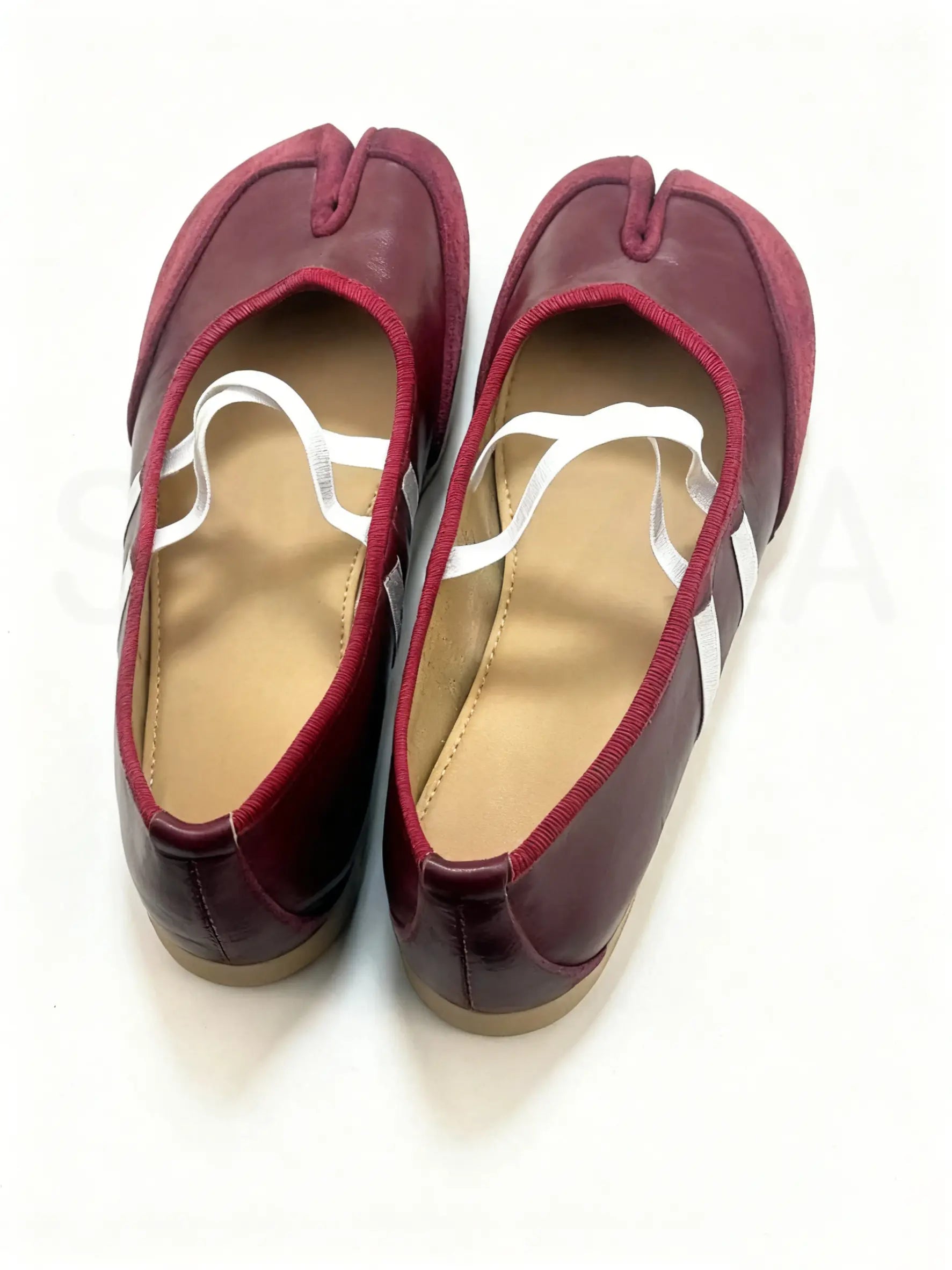 Split-Toe Tabi Ballet Sneakers with Crisscross Straps