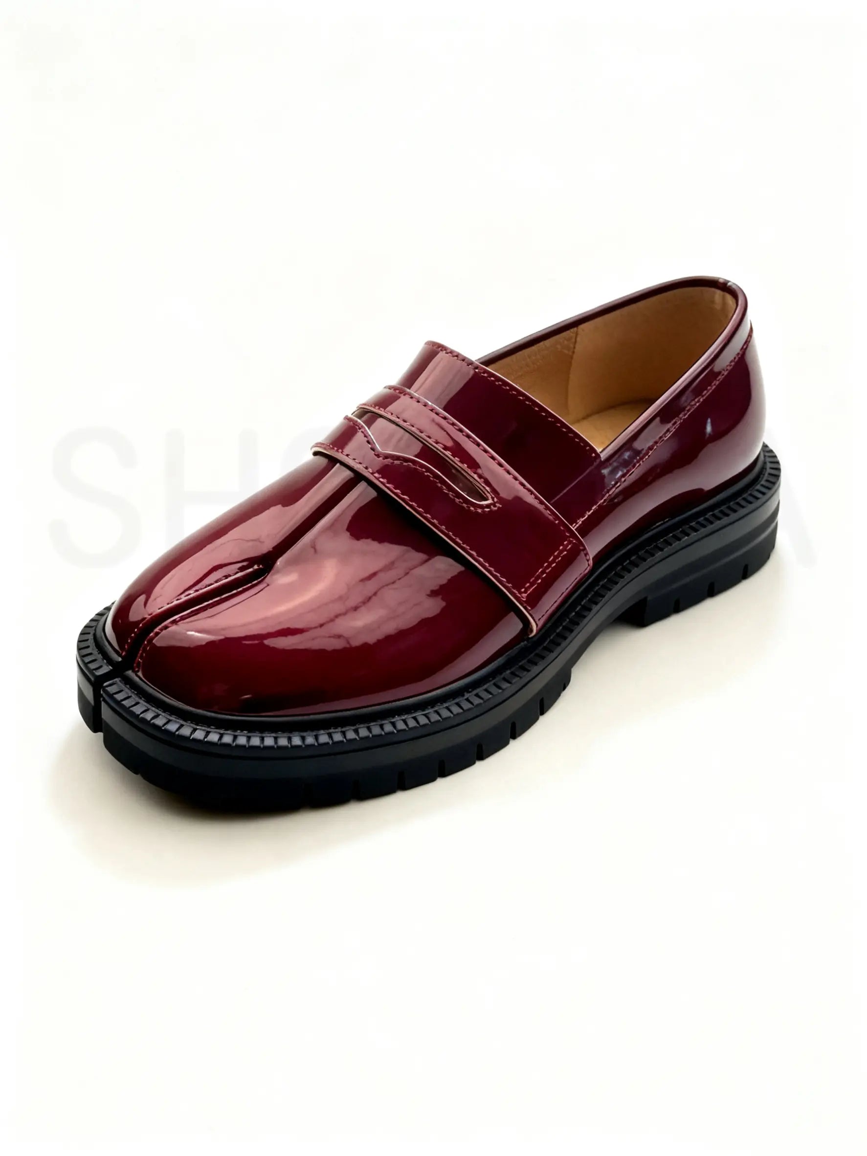 Split-Toe Tabi Loafers with Chunky Block Heel