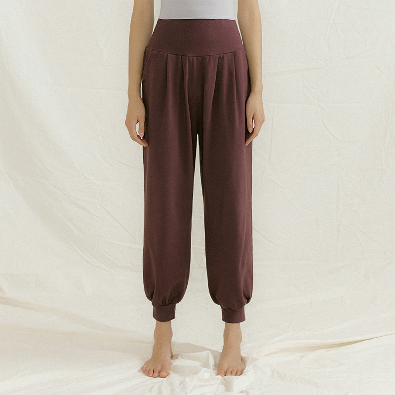 Olivenorma Straight Bloomers Yoga Pants - Brown - L - image 9
