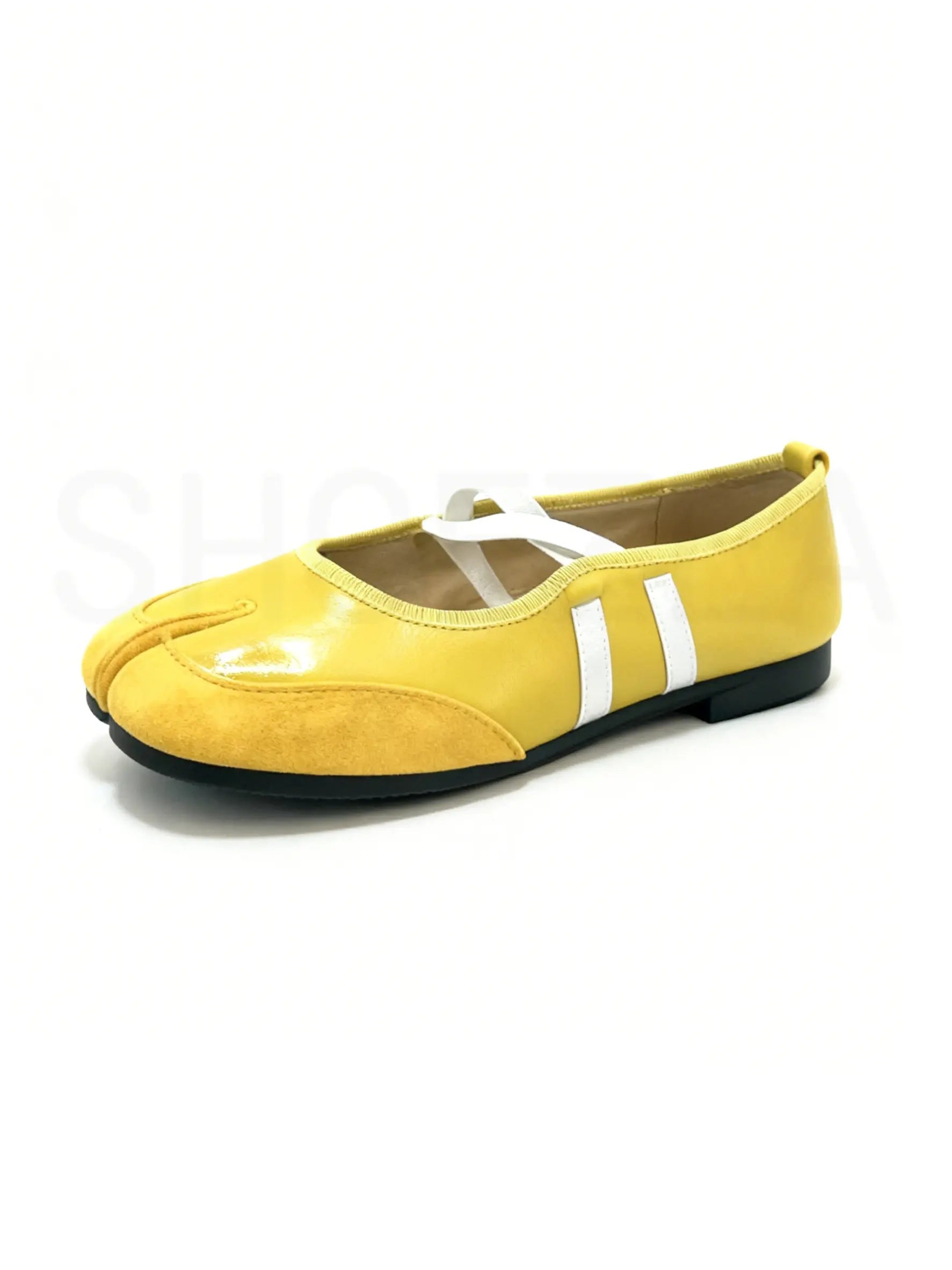 Split-Toe Tabi Ballet Sneakers with Crisscross Straps