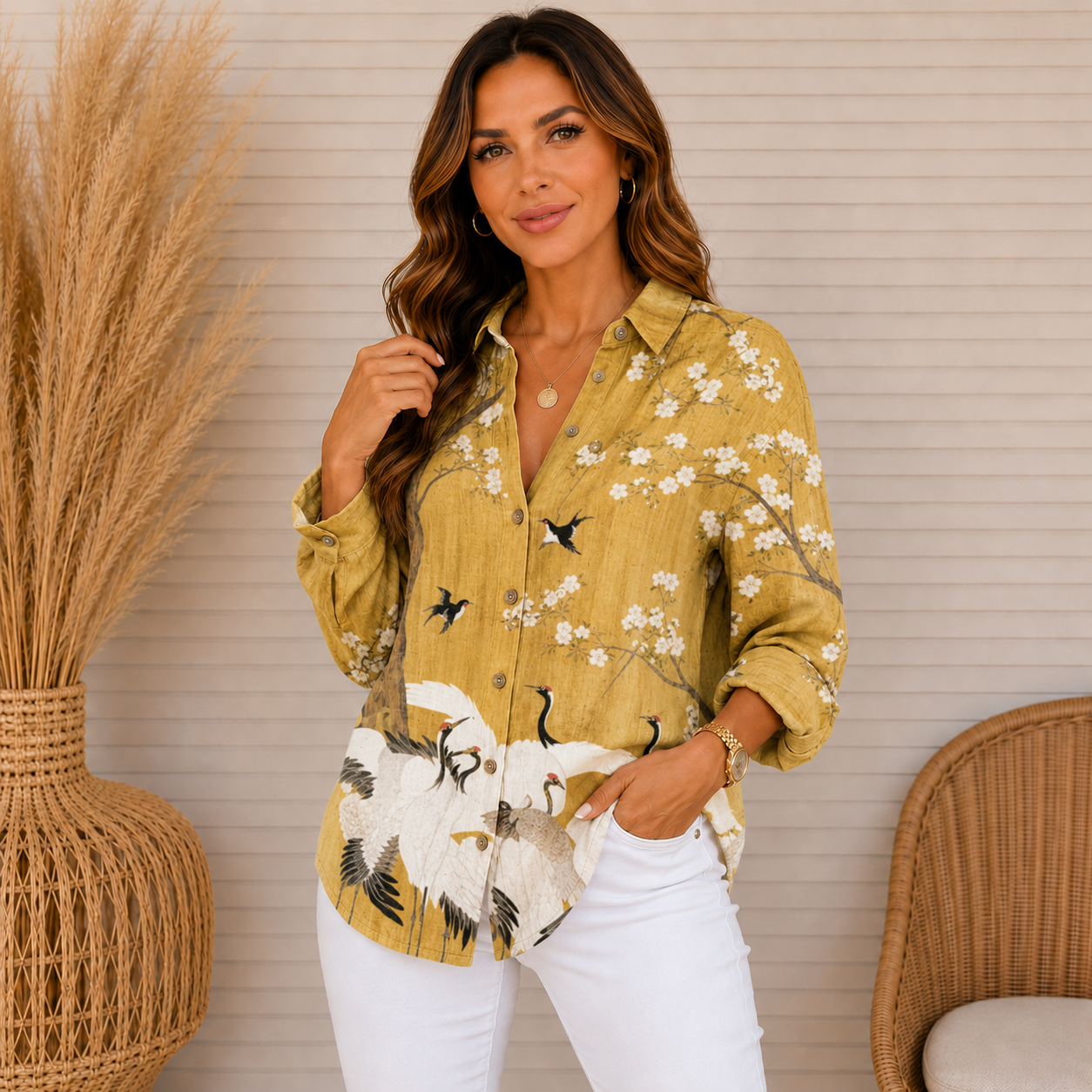 Colorful Blouse with Playful Print