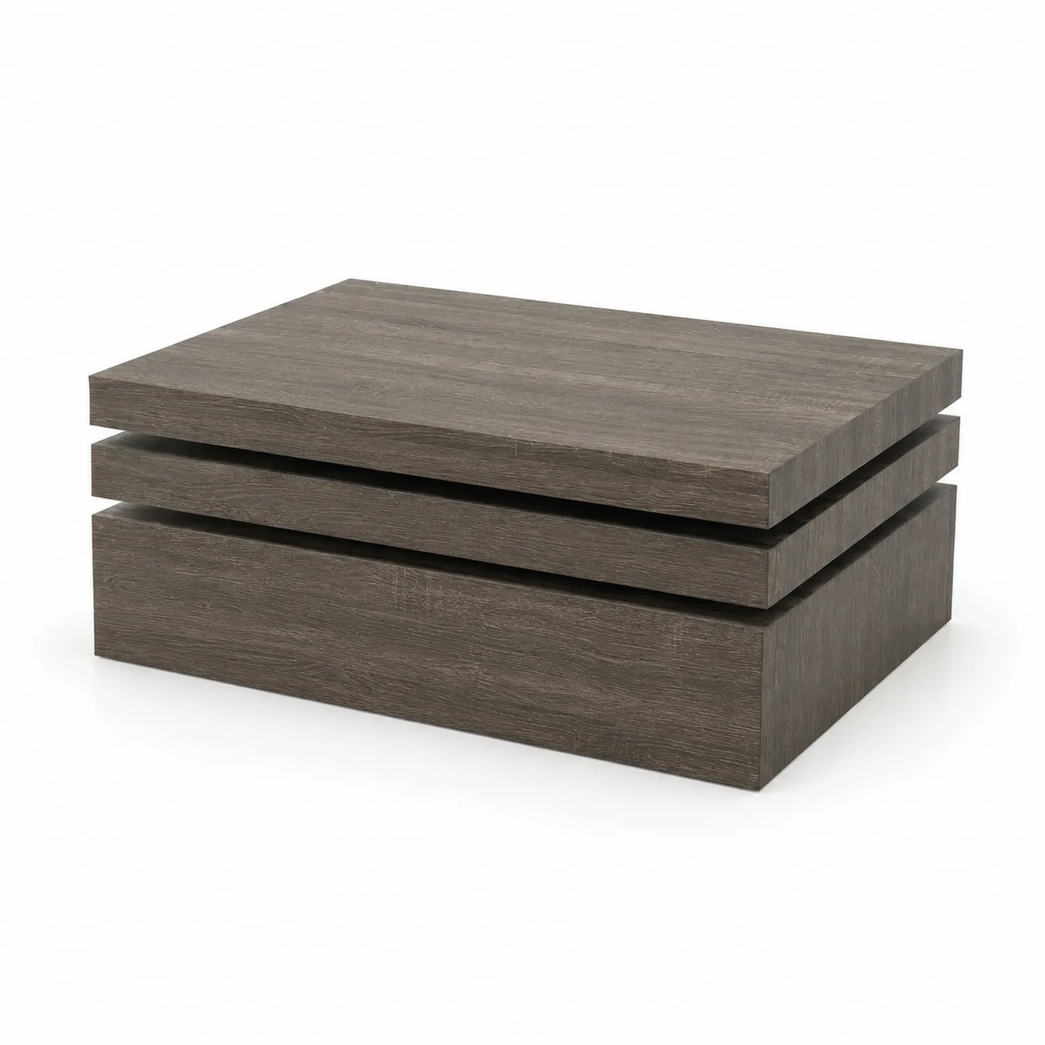 Table basse rectangulaire en bois MDF 100x60x35cm Gris