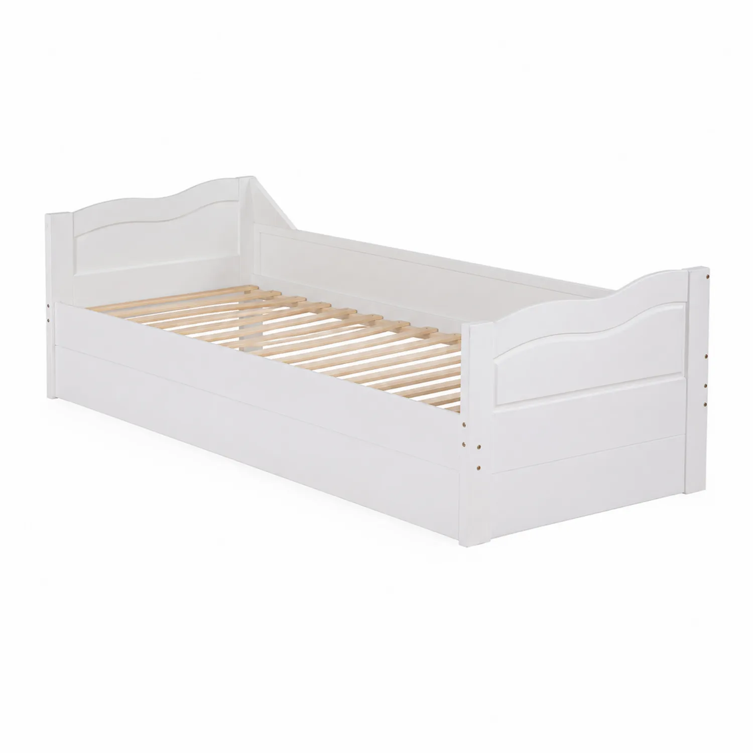 Lit en Bois de Pin Blanc 200x90 cm