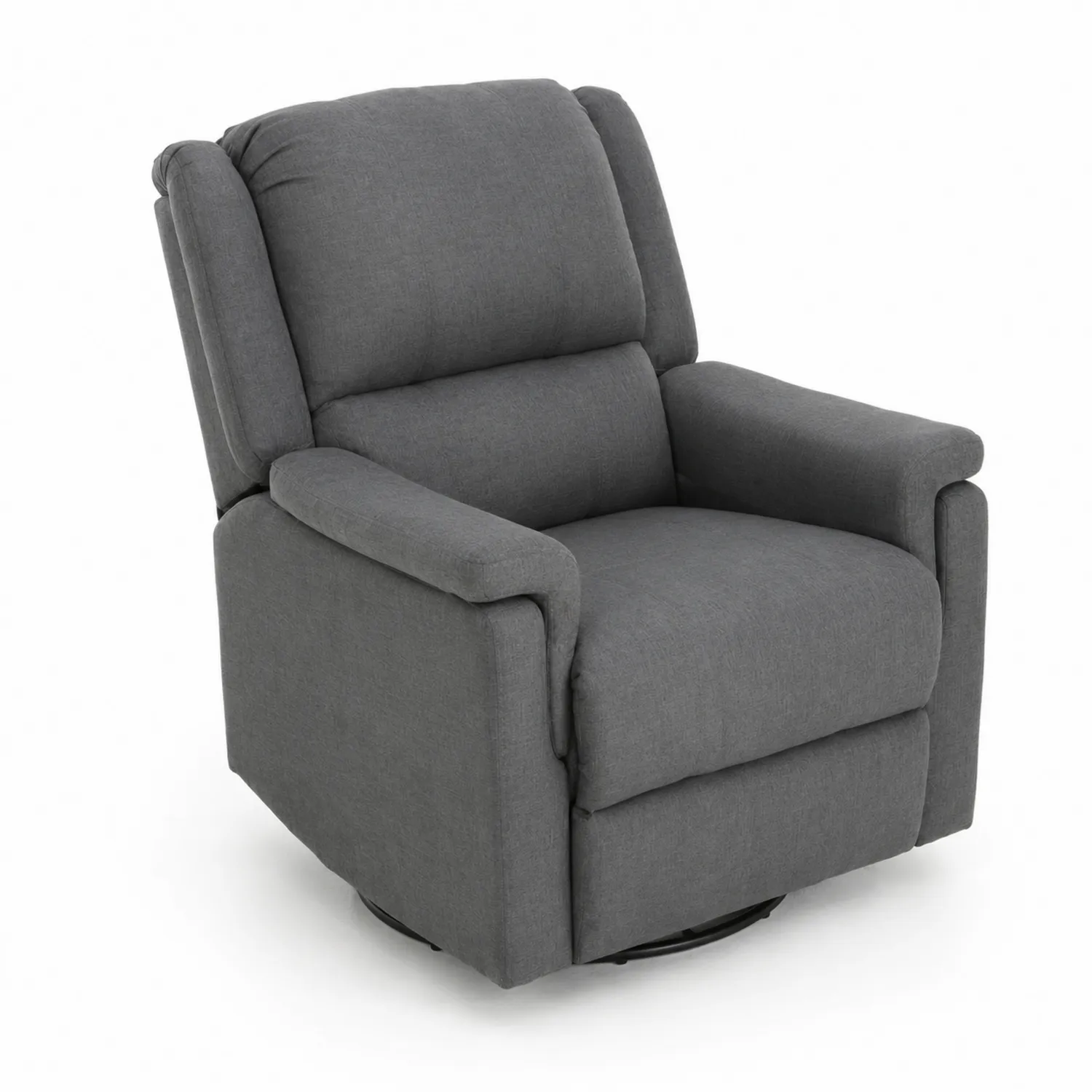 Fauteuil en tissu polyester gris pivotant et inclinable