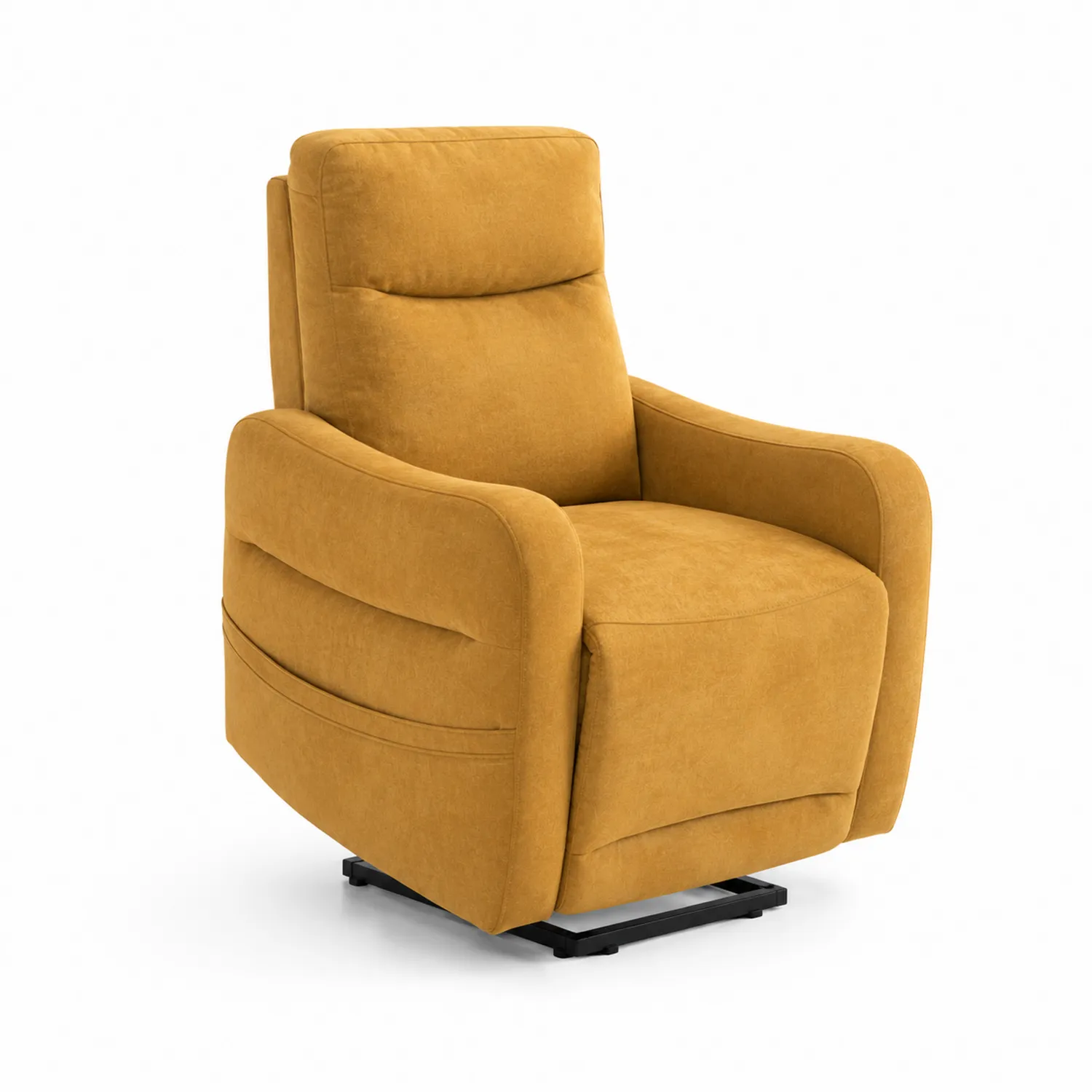 Fauteuil inclinable en tissu polyester Jaune